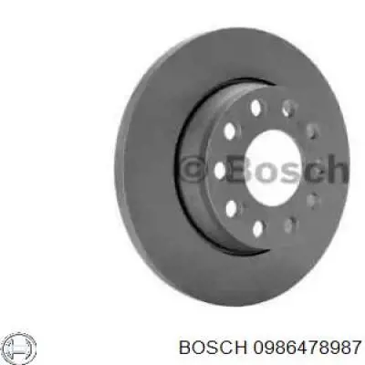 0986478987 Bosch диск гальмівний задній