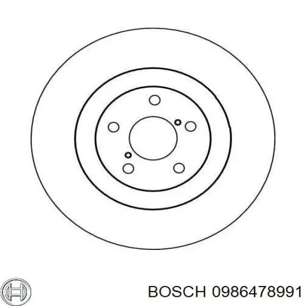 Диск гальмівний передній Bosch 0986478991