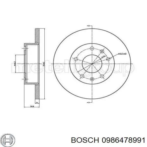 Купити 0986478991 Bosch Ротор гальмівний