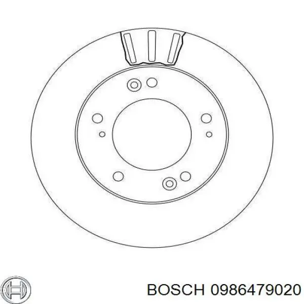 Купити 0986479020 Bosch Ротор гальмівний