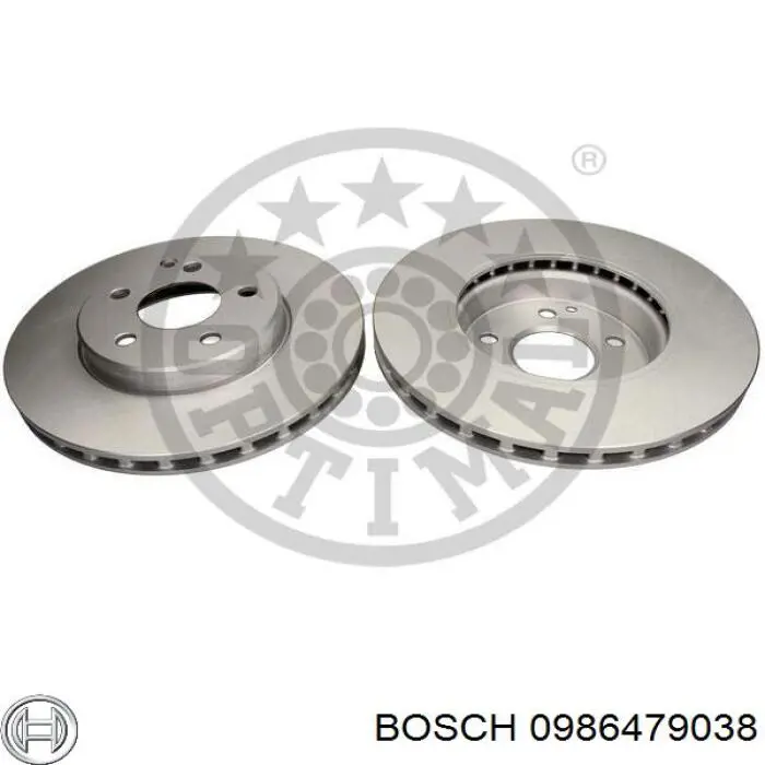 Диск переднього гальма Bosch 0986479038 ціна, від 57.06 USD
