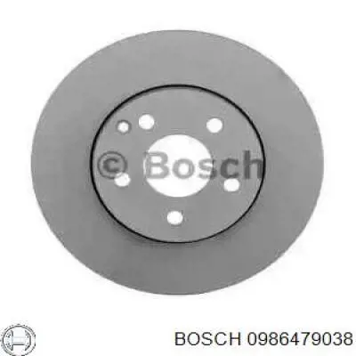 Гальмівні диски передні 0986479038 Bosch