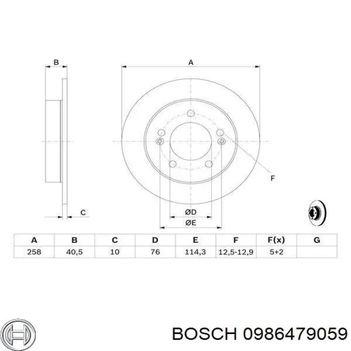 Гальмівні диски 0986479059 Bosch