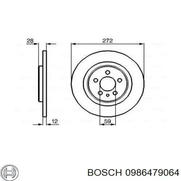 Гальмівні диски 0986479064 Bosch