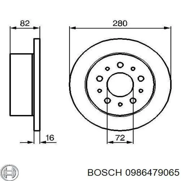 Гальмівні диски 0986479065 Bosch
