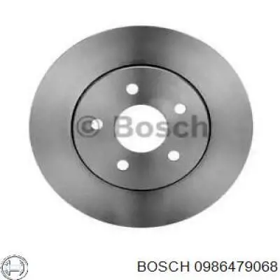 Купити 0986479068 Bosch Диск заднього гальма