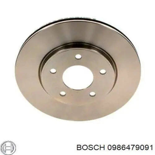 Диск гальмівний передній 0986479091 Bosch