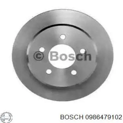 0986479102 Bosch диск гальмівний задній