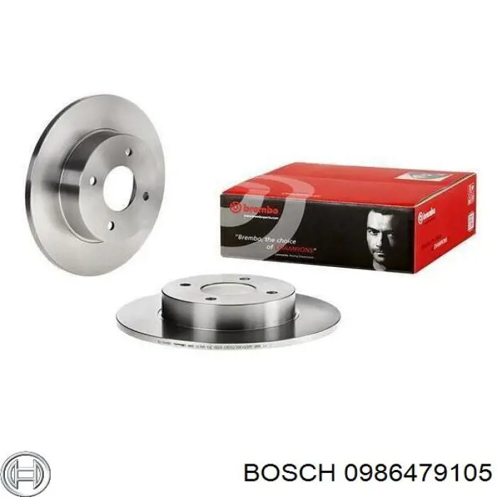 Диск гальмівний задній Bosch 0986479105