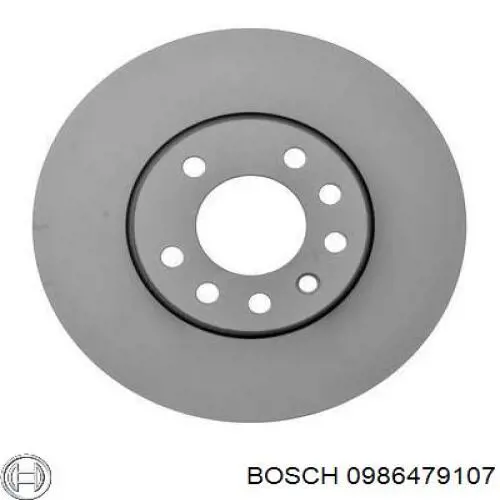 0986479107 Bosch диск гальмівний передній