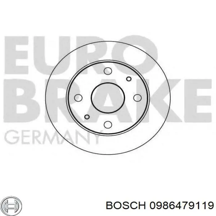 Гальмівні диски передні 0986479119 Bosch