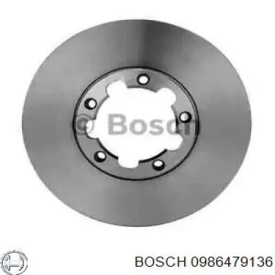 Диск гальмівний передній 0986479136 Bosch