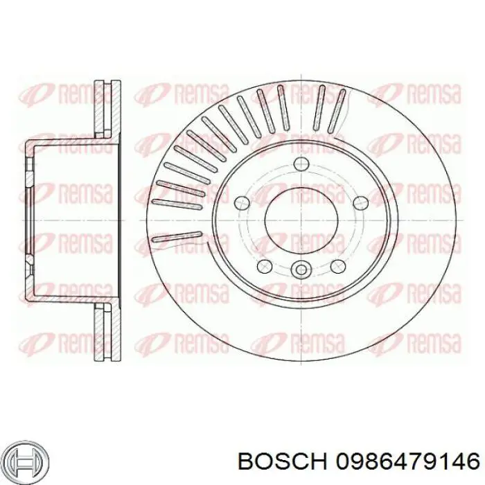 Гальмівні диски передні 0986479146 Bosch