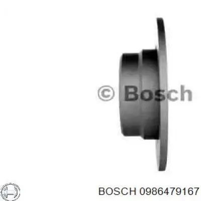 0986479167 Bosch диск гальмівний задній