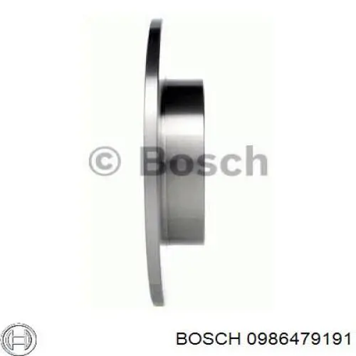 0986479191 Bosch диск гальмівний задній