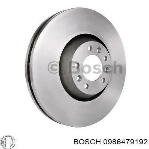 0986479192 Bosch диск гальмівний передній