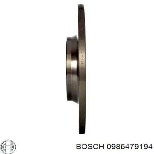 0986479194 Bosch диск гальмівний задній