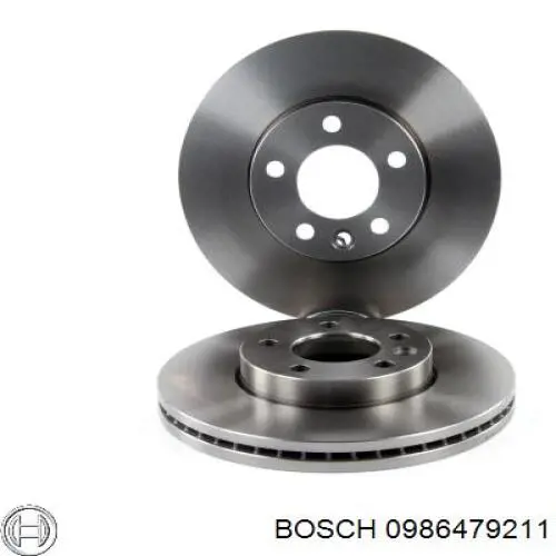 Диск гальмівний передній 0986479211 Bosch