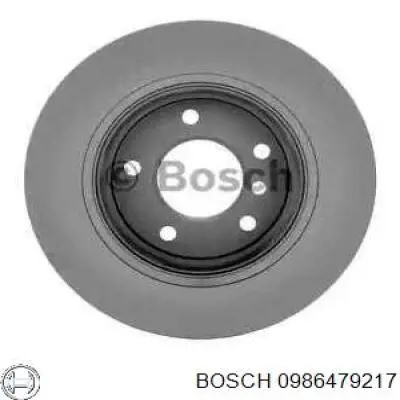 0986479217 Bosch диск гальмівний задній