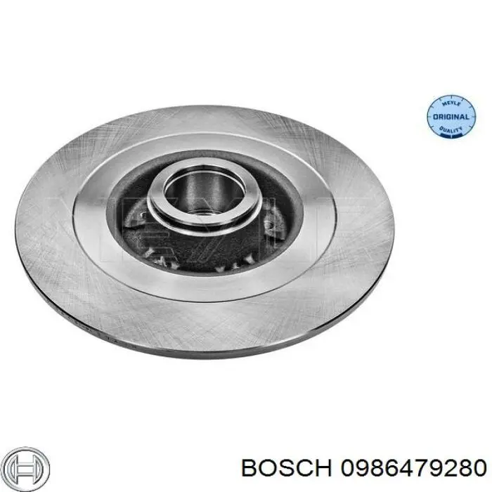 Купити 0986479280 Bosch Диск заднього гальма