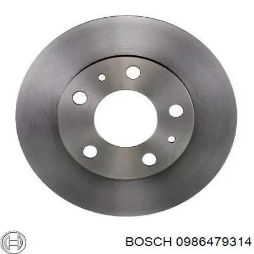 Диск гальмівний передній 0986479314 Bosch