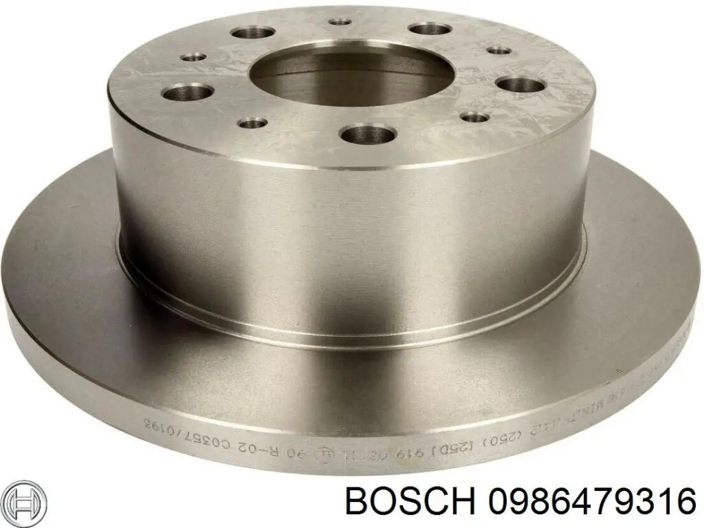 0986479316 Bosch диск гальмівний задній