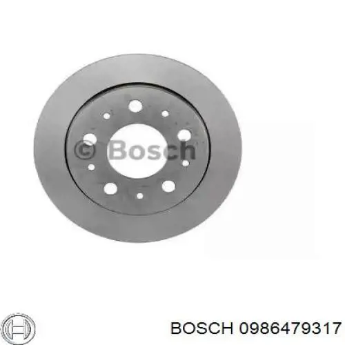 0986479317 Bosch диск гальмівний задній