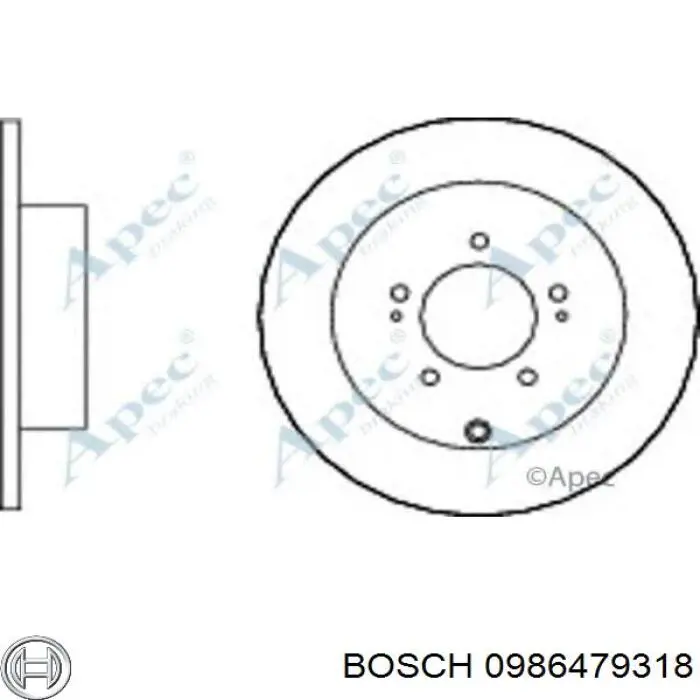 Задні дискові гальма Bosch 0986479318 ціна, від 45.59 USD