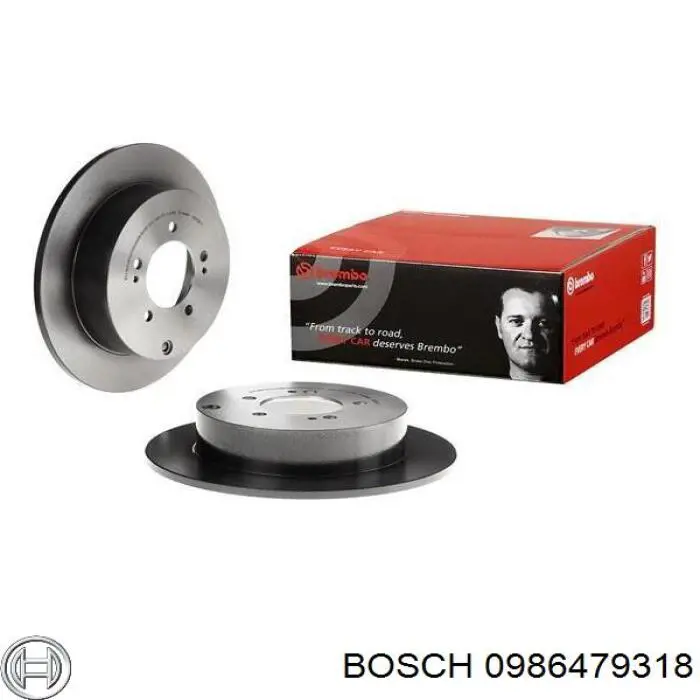Купити 0986479318 Bosch Диск заднього гальма