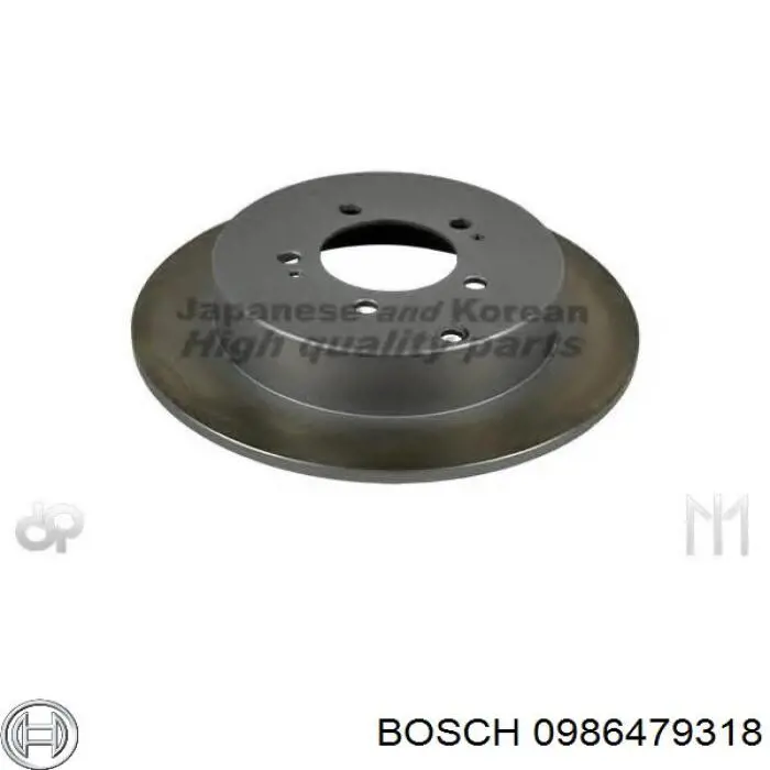 Диск гальмівний задній Bosch 0986479318