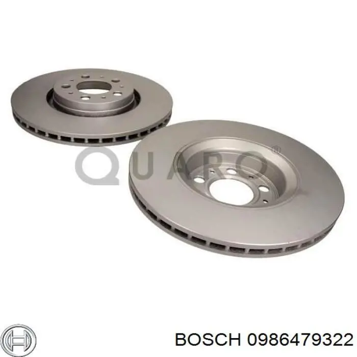 Гальмівні диски передні 0986479322 Bosch