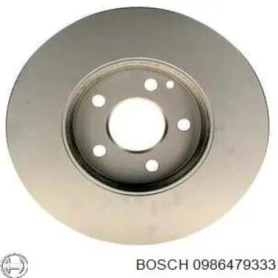 0986479333 Bosch диск гальмівний передній