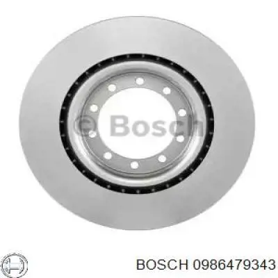 Гальмівні диски передні 0986479343 Bosch