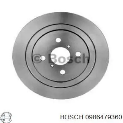 0986479360 Bosch диск гальмівний задній
