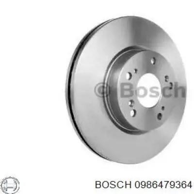 0986479364 Bosch диск гальмівний передній