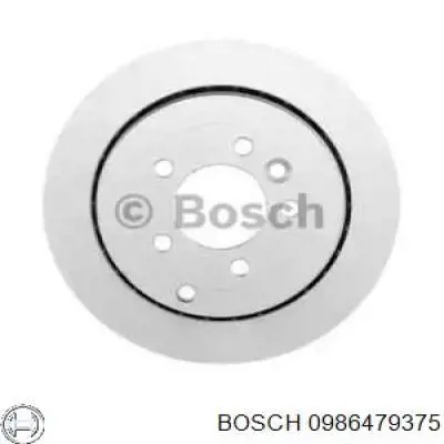 0986479375 Bosch диск гальмівний задній