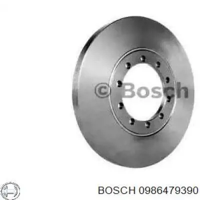 0986479390 Bosch диск гальмівний задній