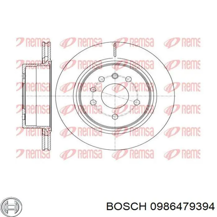 Купити 0986479394 Bosch Диск заднього гальма
