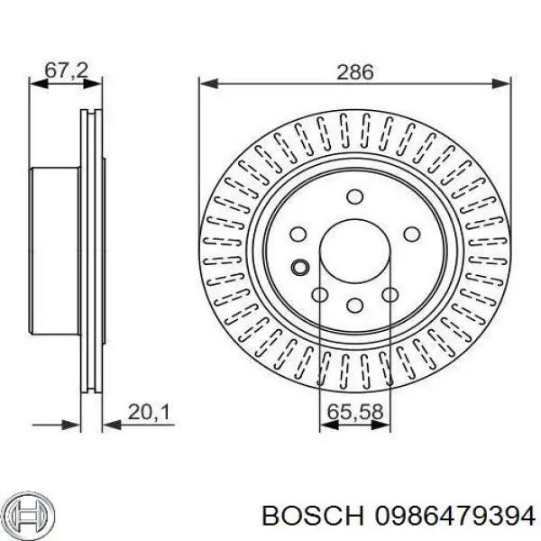 0986479394 Bosch Дискові гальма