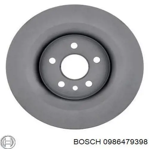 0986479398 Bosch диск гальмівний задній
