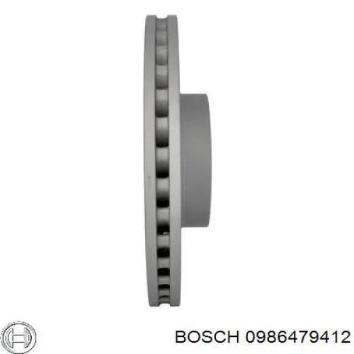 0986479412 Bosch диск гальмівний передній