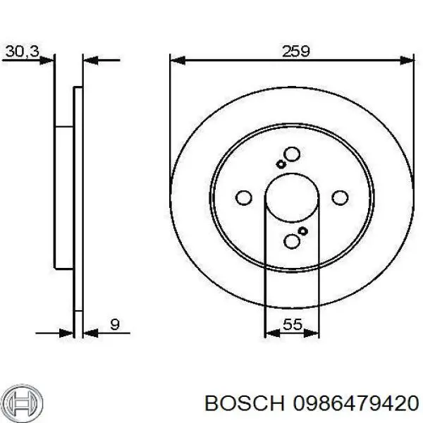 0986479420 Bosch Дискові гальма