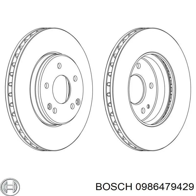 Гальмівні диски передні 0986479429 Bosch