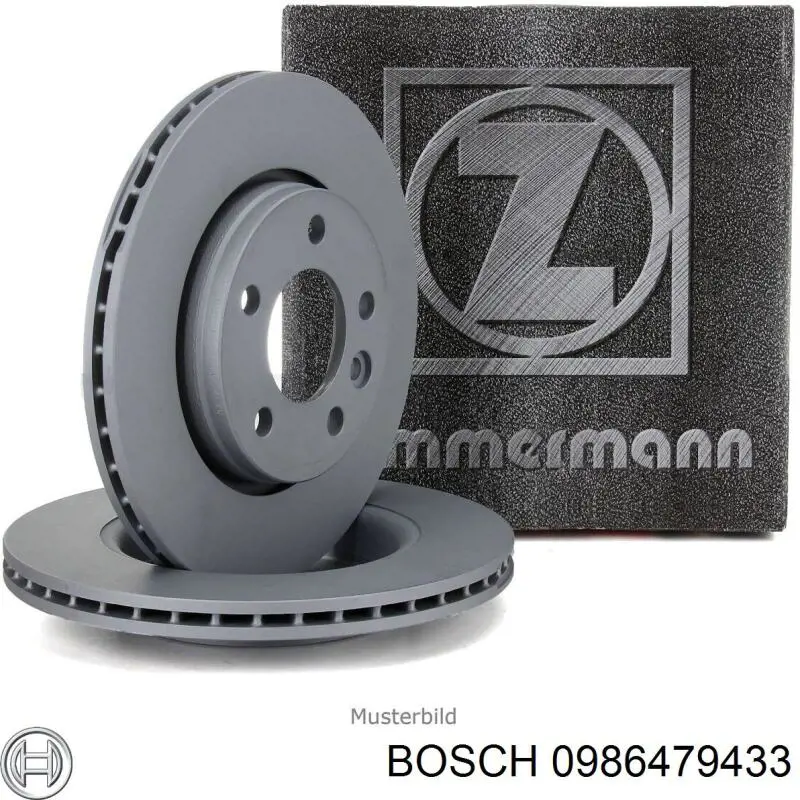 Диск переднього гальма Bosch 0986479433 ціна, від 72.48 USD