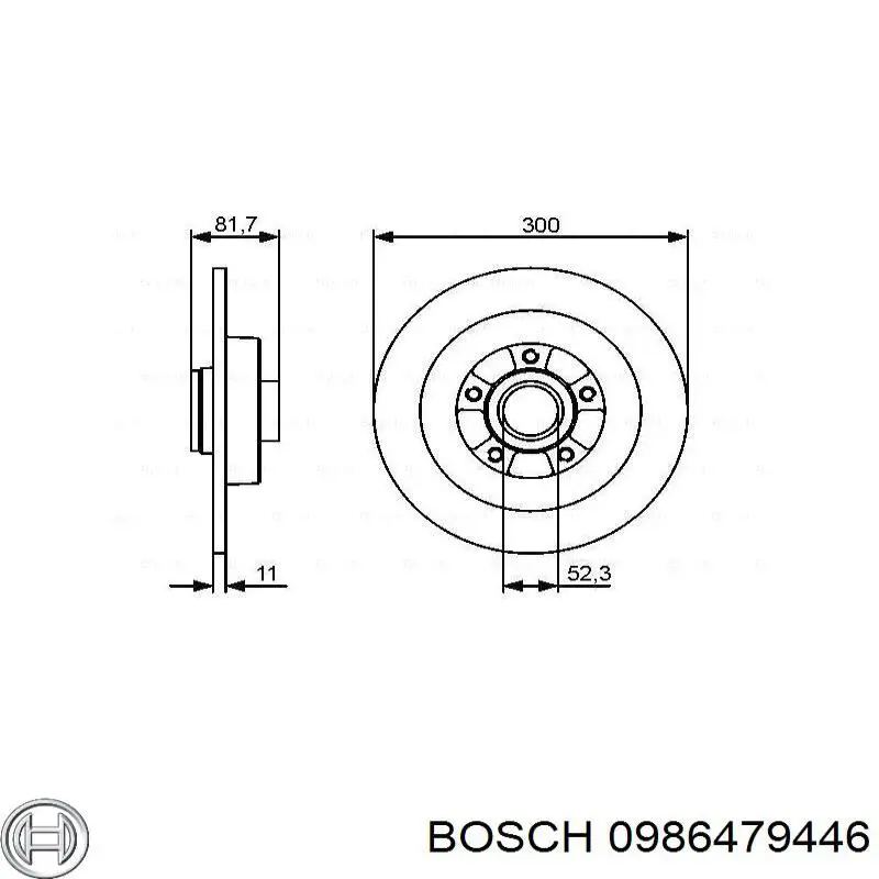 Купити 0986479446 Bosch Диск заднього гальма