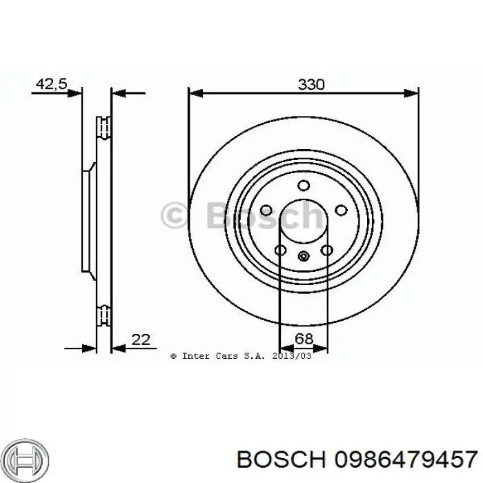 Гальмівні диски 0986479457 Bosch