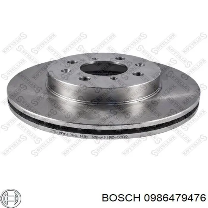 Диск гальмівний передній 0986479476 Bosch