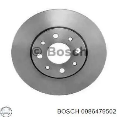 0986479502 Bosch диск гальмівний задній