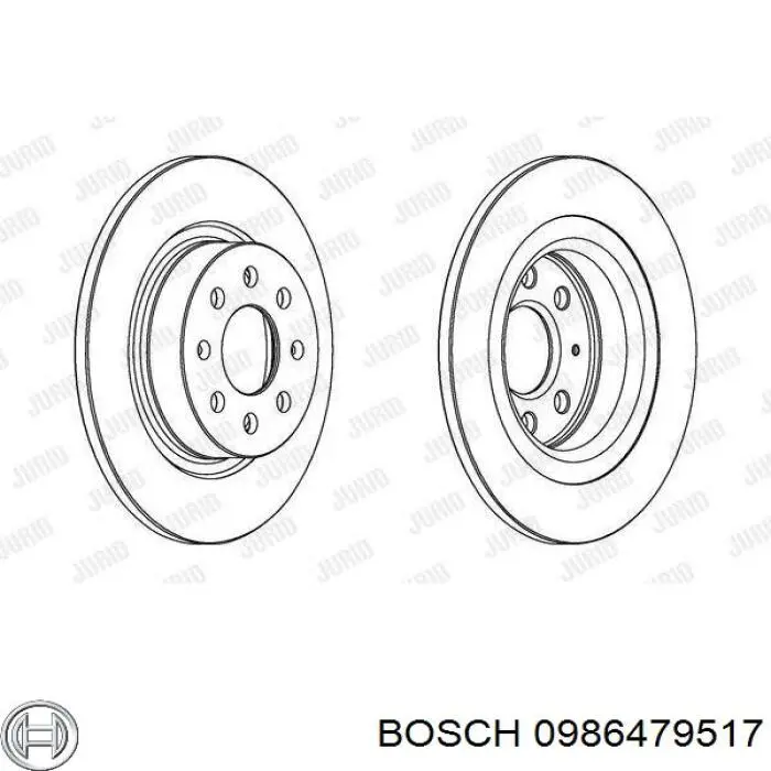 Гальмівні диски 0986479517 Bosch