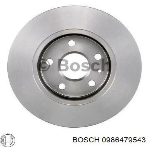 Диск гальмівний передній 0986479543 Bosch